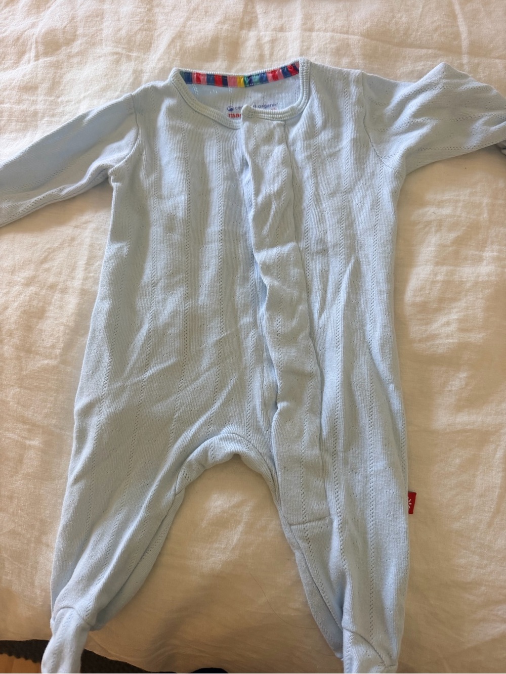 Magnetic Me Organic Cotton Pointelle One-Piece Sleeper